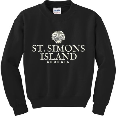 St. Simons Island  Georgia Ocean Island Beach Kids Sweatshirt