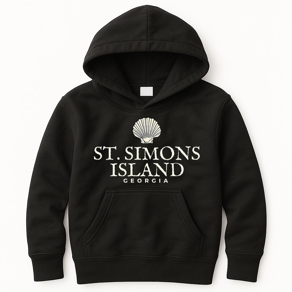 St. Simons Island  Georgia Ocean Island Beach Kids Hoodie