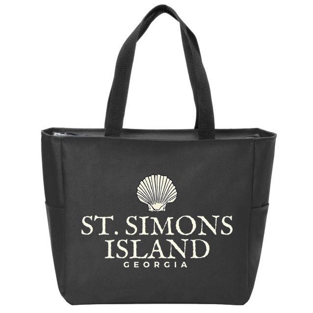 St. Simons Island  Georgia Ocean Island Beach Zip Tote Bag