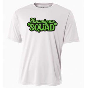 Shenanigans Squad Irish Shamrock Funny Saint Patricks Day Cooling Performance Crew T-Shirt