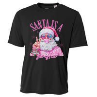 Sunglasses Santa Is A Swifty Santa Christmas Cooling Performance Crew T-Shirt