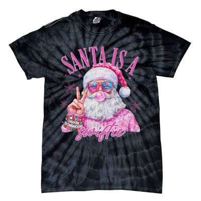 Sunglasses Santa Is A Swifty Santa Christmas Tie-Dye T-Shirt