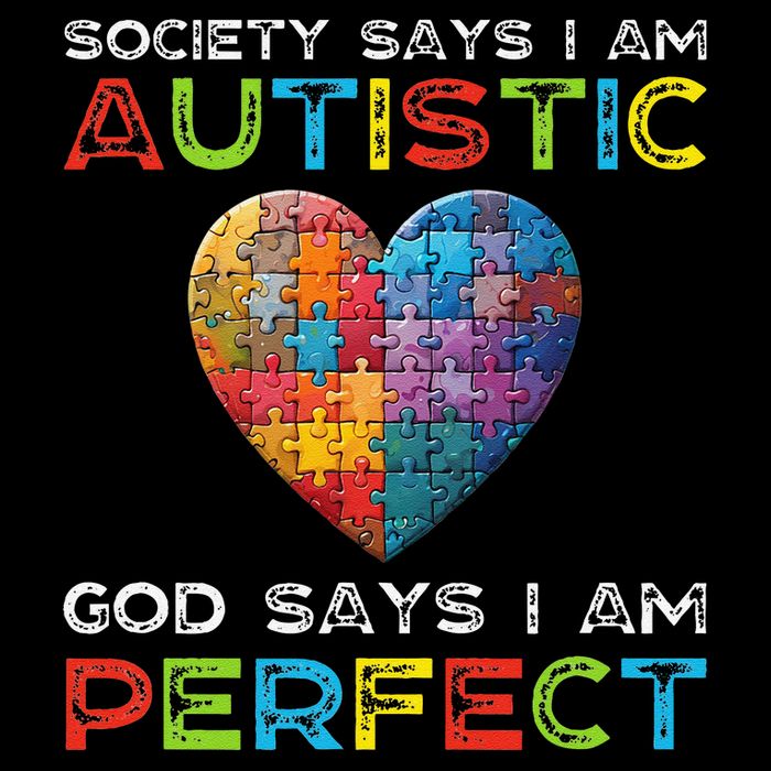 Society Says Im Autistic God Says Im Perfect Autism Full Zip Hoodie