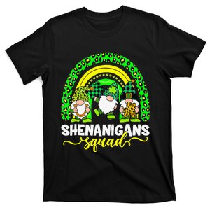 Shenanigans Squad Irish Gnomes Leopard Patrick's Day T-Shirt