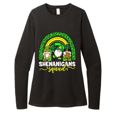 Shenanigans Squad Irish Gnomes Leopard Patrick's Day Womens CVC Long Sleeve Shirt