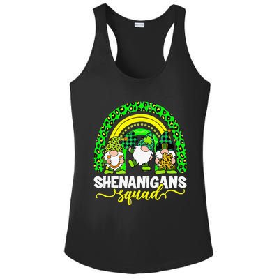 Shenanigans Squad Irish Gnomes Leopard Patrick's Day Ladies PosiCharge Competitor Racerback Tank