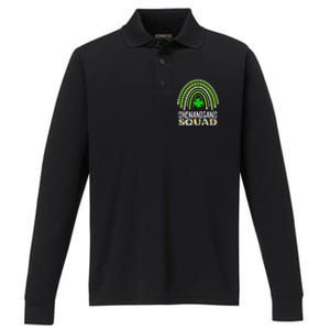 Shenanigans Squad Irish Gnomes Rainbow St. Patrick's Day Performance Long Sleeve Polo