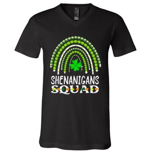 Shenanigans Squad Irish Gnomes Rainbow St. Patrick's Day V-Neck T-Shirt