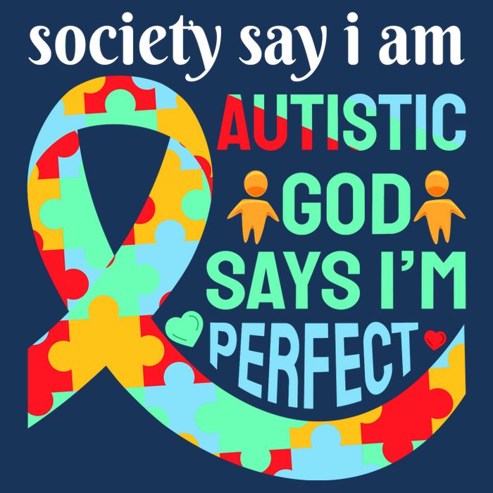 Society Say I Am Autistic God Says I'm Perfect Autism Awareness Kids Hoodie