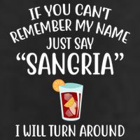 Say Sangria I Will Turn Around Funny Wine Lover 7 Panel Mesh Trucker Snapback Hat
