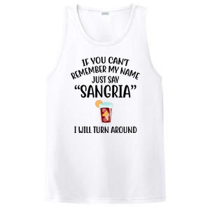 Say Sangria I Will Turn Around Funny Wine Lover PosiCharge Competitor Tank