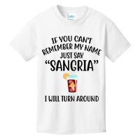Say Sangria I Will Turn Around Funny Wine Lover Kids T-Shirt