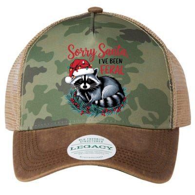 Sorry Santa IVe Been Feral Christmas Holiday Raccoon Legacy Tie Dye Trucker Hat