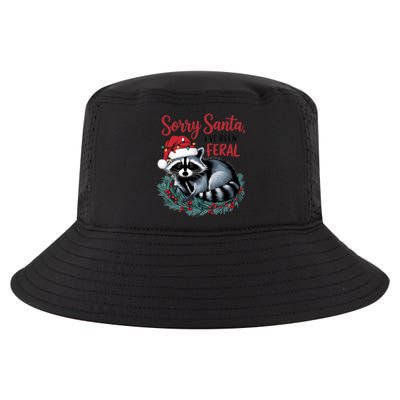 Sorry Santa IVe Been Feral Christmas Holiday Raccoon Cool Comfort Performance Bucket Hat