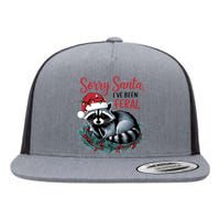 Sorry Santa IVe Been Feral Christmas Holiday Raccoon Flat Bill Trucker Hat