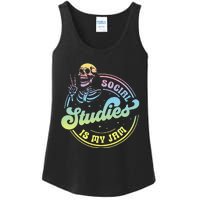 Social Studies Is My Jam Skeleton History Teacher Costume Ladies Essential Tank