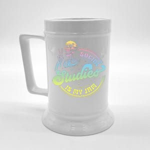 Social Studies Is My Jam Skeleton History Teacher Costume Beer Stein