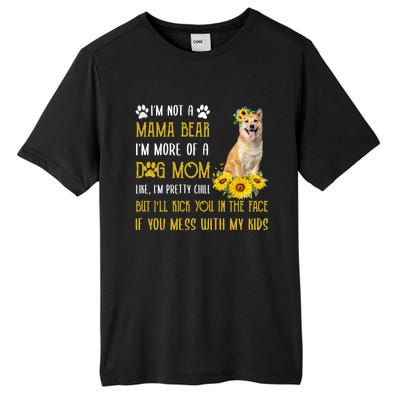 Sunflower Shiba Inu Mom Mothers Day Dog Mom Gift Tall Fusion ChromaSoft Performance T-Shirt