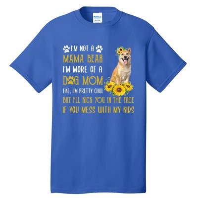 Sunflower Shiba Inu Mom Mothers Day Dog Mom Gift Tall T-Shirt