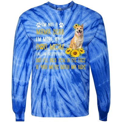 Sunflower Shiba Inu Mom Mothers Day Dog Mom Gift Tie-Dye Long Sleeve Shirt