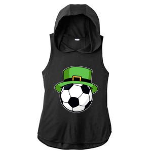 Soccer Sport Irish Shamrock Funny St Patricks Day Meaningful Gift Ladies PosiCharge Tri-Blend Wicking Draft Hoodie Tank