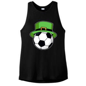 Soccer Sport Irish Shamrock Funny St Patricks Day Meaningful Gift Ladies PosiCharge Tri-Blend Wicking Tank