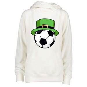 Soccer Sport Irish Shamrock Funny St Patricks Day Meaningful Gift Womens Funnel Neck Pullover Hood