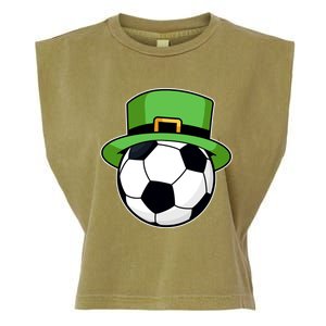 Soccer Sport Irish Shamrock Funny St Patricks Day Meaningful Gift Garment-Dyed Women's Muscle Tee