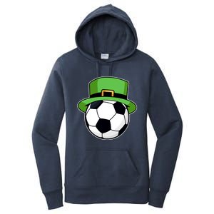 Soccer Sport Irish Shamrock Funny St Patricks Day Meaningful Gift Women's Pullover Hoodie