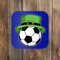 Soccer Sport Irish Shamrock Funny St Patricks Day Meaningful Gift Coaster