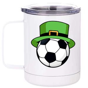 Soccer Sport Irish Shamrock Funny St Patricks Day Meaningful Gift 12 oz Stainless Steel Tumbler Cup