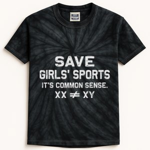 Save Sports Its Common Sense Xx Different To Xy Kids Tie-Dye T-Shirt