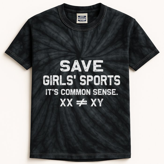 Save Sports Its Common Sense Xx Different To Xy Kids Tie-Dye T-Shirt