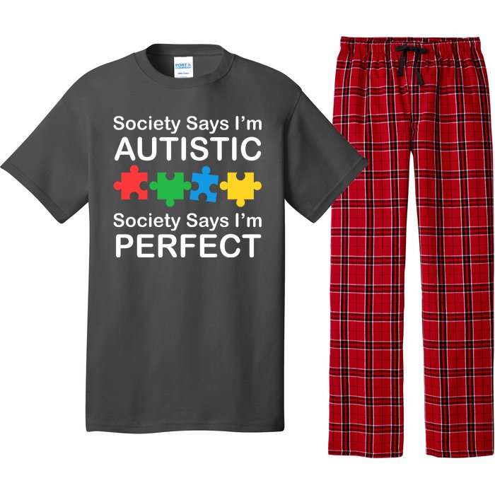 Society Says Im Autistic God Says Im Perfect Pajama Set