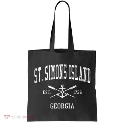 St. Simons Island GA Vintage Crossed Oars & Boat Anchor Spor Bag