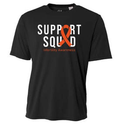 Support Squad Infertility Awareness Orange Ribbon Month Cooling Performance Crew T-Shirt