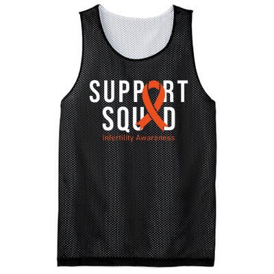 Support Squad Infertility Awareness Orange Ribbon Month Mesh Reversible Basketball Jersey Tank