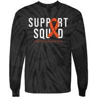 Support Squad Infertility Awareness Orange Ribbon Month Tie-Dye Long Sleeve Shirt