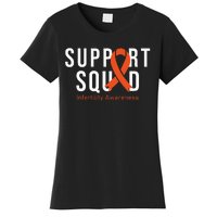 Support Squad Infertility Awareness Orange Ribbon Month Women's T-Shirt