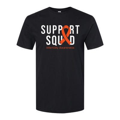 Support Squad Infertility Awareness Orange Ribbon Month Softstyle CVC T-Shirt