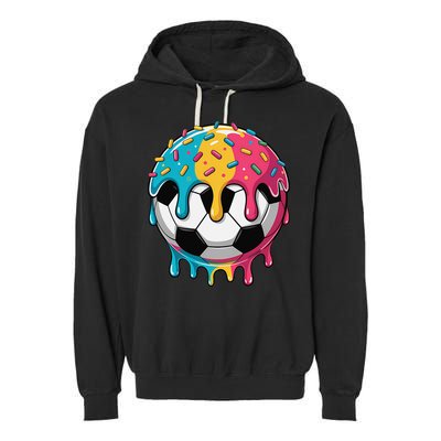 Soccer Shirts Ice Cream Soccer  Gift Garment-Dyed Fleece Hoodie