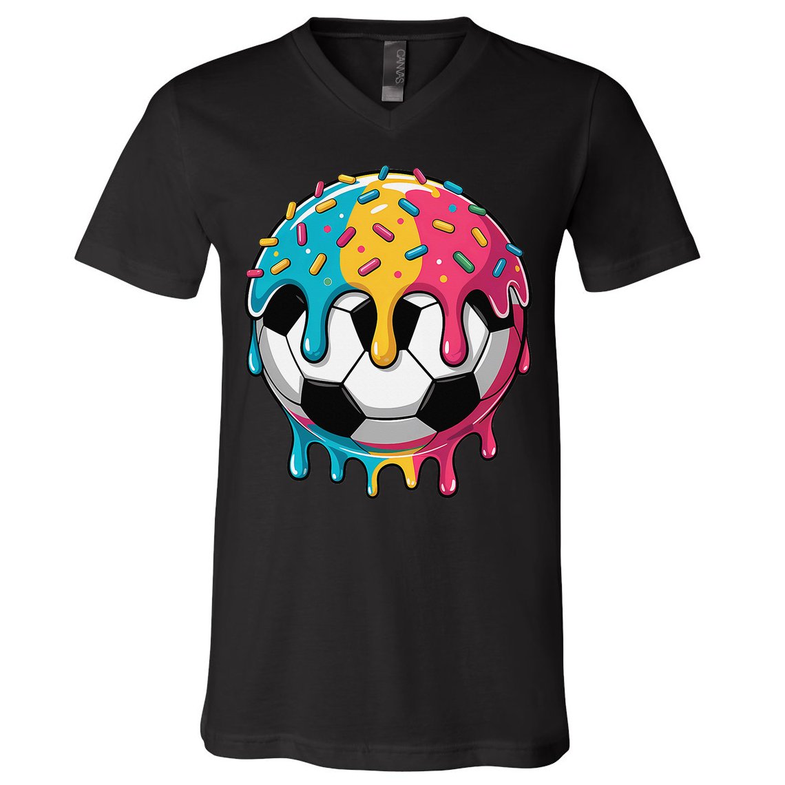 Soccer Shirts Ice Cream Soccer  Gift V-Neck T-Shirt