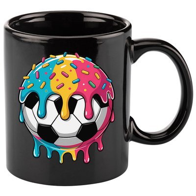 Soccer Shirts Ice Cream Soccer  Gift 11oz C Handle Ceramic Mug