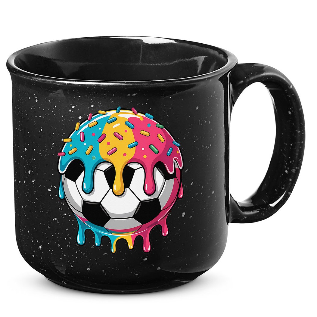 Soccer Shirts Ice Cream Soccer  Gift 15oz Campfire Ceramic Mug