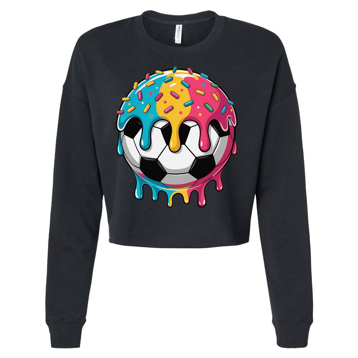 Soccer Shirts Ice Cream Soccer  Gift Cropped Pullover Crew