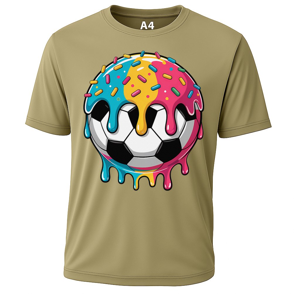 Soccer Shirts Ice Cream Soccer  Gift Cooling Performance Crew T-Shirt