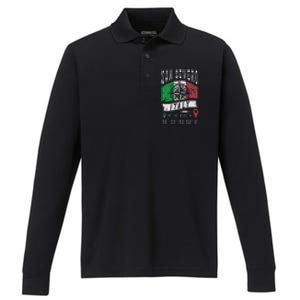 San Severo Italy Flag Italia Gps Coordinates Of San Severo Performance Long Sleeve Polo