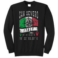 San Severo Italy Flag Italia Gps Coordinates Of San Severo Sweatshirt