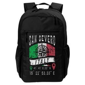 San Severo Italy Flag Italia Gps Coordinates Of San Severo Daily Commute Backpack