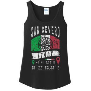 San Severo Italy Flag Italia Gps Coordinates Of San Severo Ladies Essential Tank